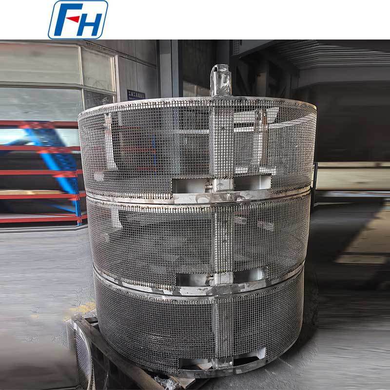 Alloy 600 Mesh Basket for Nitriding Furnace | Ø1555 × 475 mm